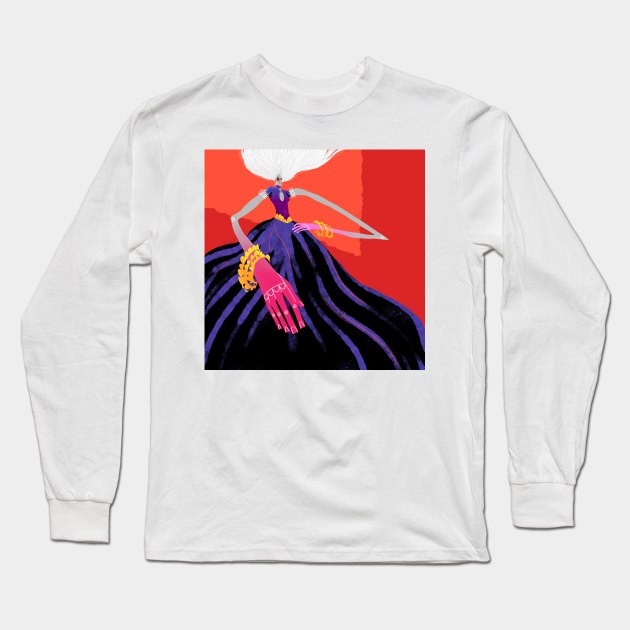 Fashionista #03 Long Sleeve T-Shirt by Tosik-Art